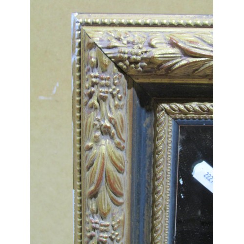 1553 - A large decorative wall mirror with bevelled edge mirror plate, 135cm high x 105cm wide