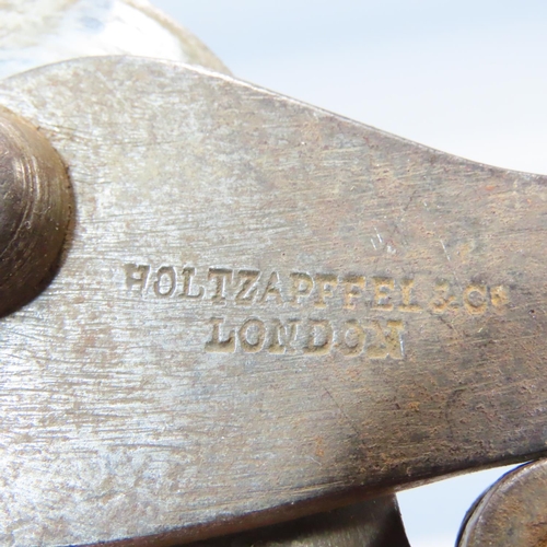 539 - A pair of WWI Holtzapffel wire cutters with leather sheath, personalised to R. Donner 11th R.B