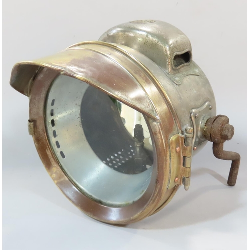 542 - A Vintage Powell & Hammer Ld Motorcycle headlamp.