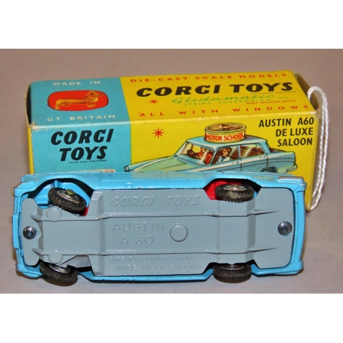 733 - Corgi Toys 236 Austin A60 De Luxe saloon - motor school car, with instructor and pupil with highway ... 