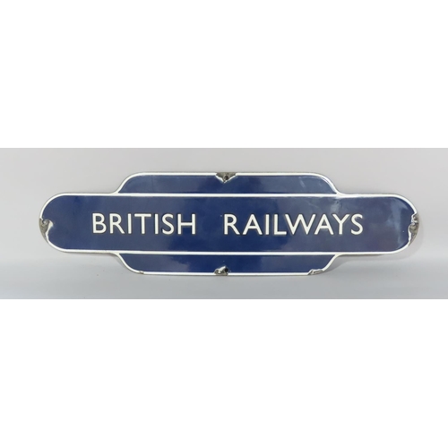 455 - A mixed selection of enamel signs including three railway related signs, an air raid shelter undergr... 