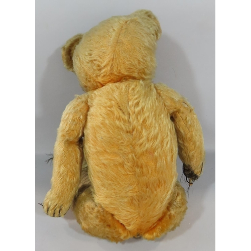 469 - A Hygienic Toy Mohair Teddy Bear made by Chad Valley sporting a red ribbon, together with another wo... 