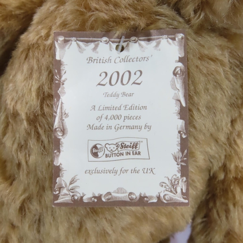 470 - A British Collectors’ Teddy Bear, honey golden, made by Steiff, limited edition of 4000, complete wi... 