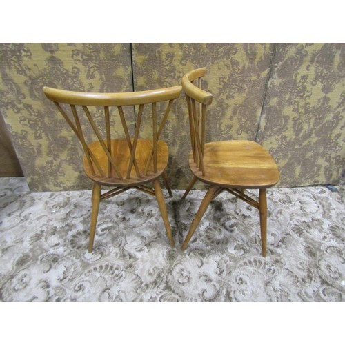 1119 - Set of four Ercol candlestick chairs