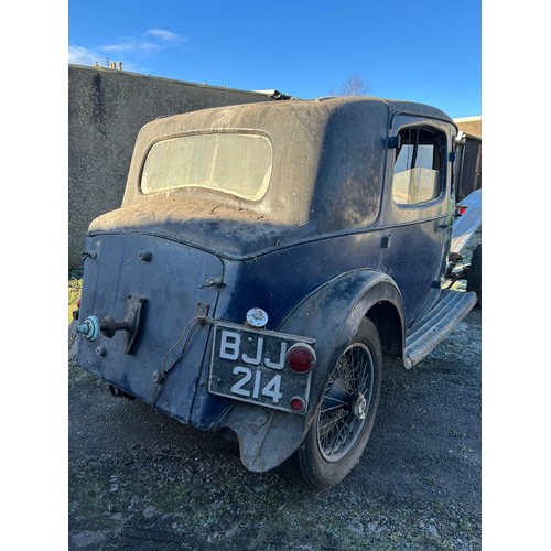 1488 - A Riley Saloon For Restoration. Registration number BJJ214. First registered 1934, in dark blue live... 