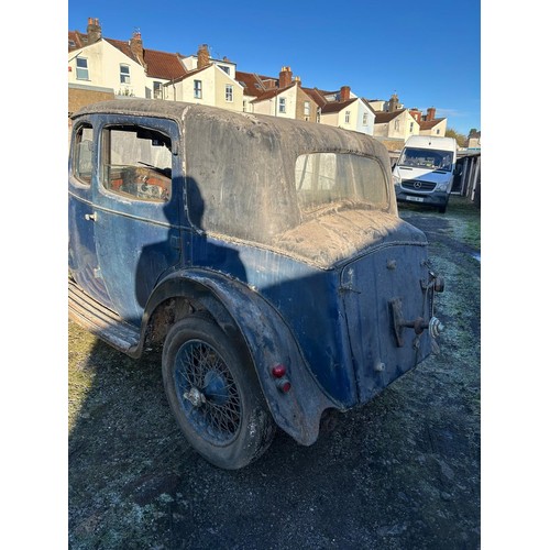 1488 - A Riley Saloon For Restoration. Registration number BJJ214. First registered 1934, in dark blue live... 