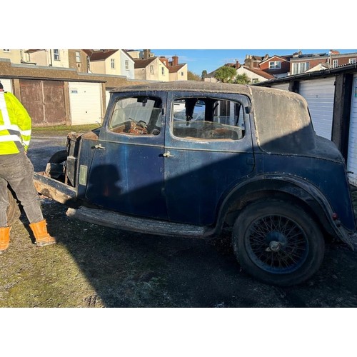 1488 - A Riley Saloon For Restoration. Registration number BJJ214. First registered 1934, in dark blue live... 