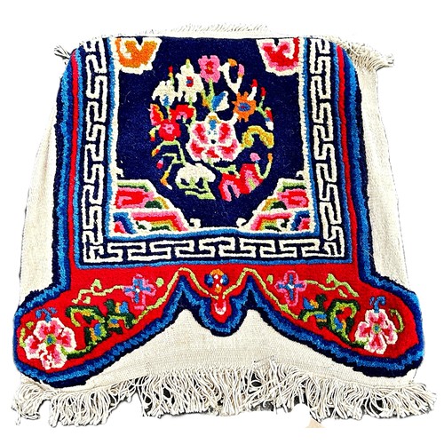 6027 - A small Tibetan pony saddle rug,  56 x 53 cm