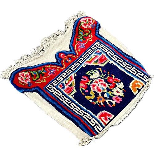 6027 - A small Tibetan pony saddle rug,  56 x 53 cm