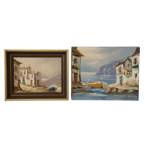 1849 - A group of seven 20th century paintings and prints, to include: W. Reed - Crashing waves; G.L. Wrigh... 