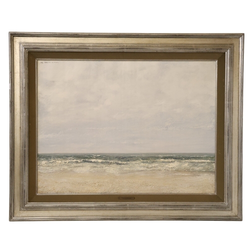 1876 - Frans van de Winkel (1923-1987) - Coastal horizon, oil and mixed media on canvas, signed upper left ... 