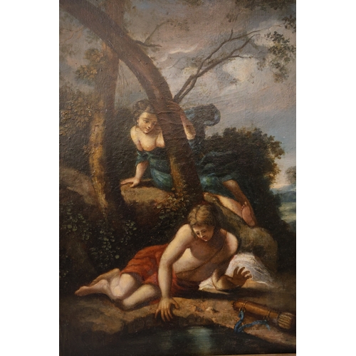 1839 - 'Narcissus and Echo' (20th century) - oil on canvas after an engraving by Francesco Bartolozzi, 1791... 