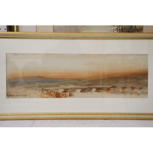 1848 - Rubens Southey (1881-1933) - Three signed watercolour landscapes together with three colour prints, ... 