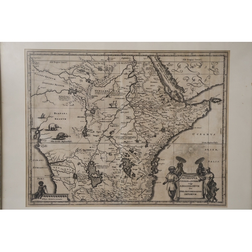 1877 - After Johannes (Joan) Blaeu (1596-1673) - An engraved map of Ethiopia titled: 'AETHIOPIA SVPERIOR VE... 