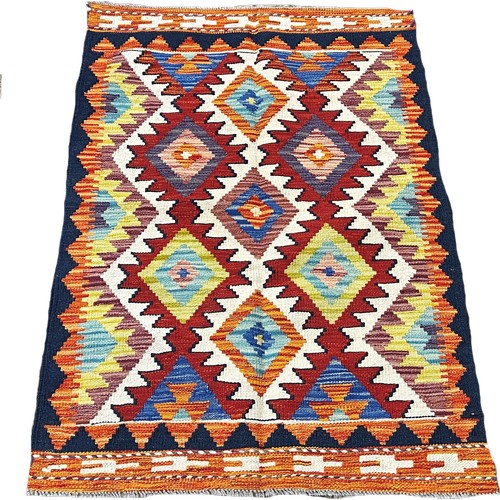 1631 - A Chobi kilim with a central row of stepped diamond, 120cm x 82cm