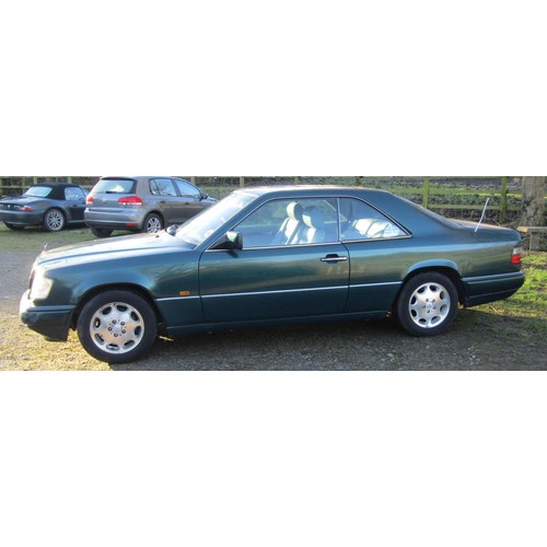 1490A - A Mercedes E320 Coupe, Automatic, petrol 3199cc, Reg N100 GRS, Green, Mileage 159900, 3 owners to da... 