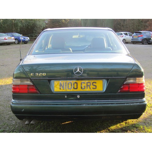 1490A - A Mercedes E320 Coupe, Automatic, petrol 3199cc, Reg N100 GRS, Green, Mileage 159900, 3 owners to da... 