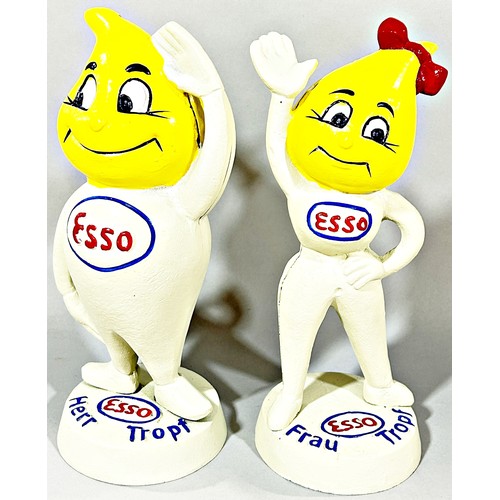 543 - Two cast iron German 'Esso' figure money boxes, Herr und Frau Tropf both in their original packaging... 