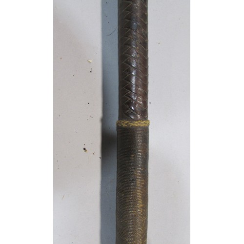 581 - WWI trench stick by Swaine & Adeney Ltd of London with plaited leather finish