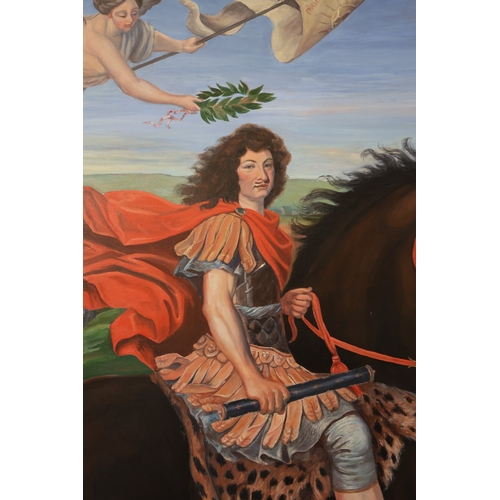 1910 - After Pierre Mignard (French, 1612 -1695) - A French 20th century equestrian portrait of King Louis ... 