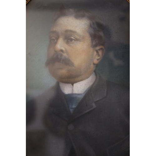 1916 - A pastel portrait of a gentleman, late 19th/early 20th century, signed lower right, 'A. Melet-Beries... 