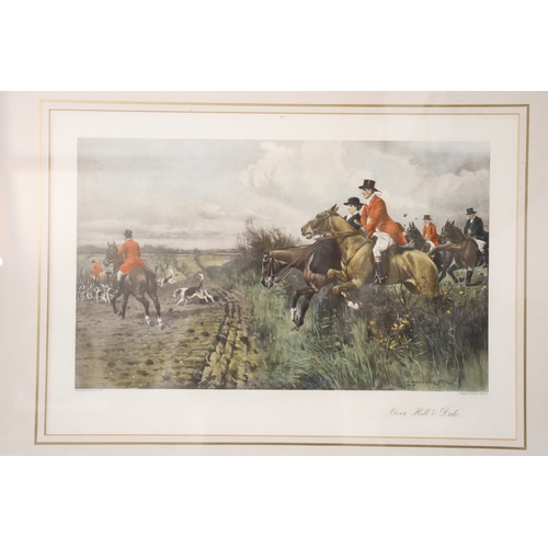 1940 - Four framed prints to include: Cecil Aldin (1870-1935) - Three colour prints of street scenes all si... 