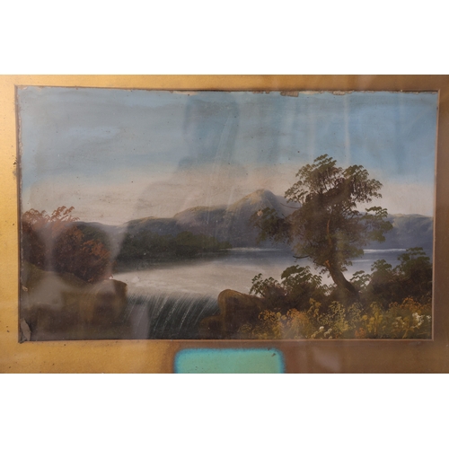 1942 - Three early 20th century British landscape paintings, to include two woodland scenes and a lake view... 