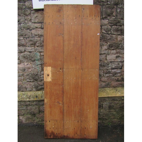 1065A - Reclaimed scrubbed oak rectangular fielded paneled door, 204cm x 83