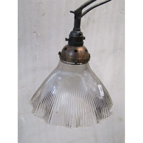 1313 - An adjustable iron work standard lamp with scrolled detail, 164cm high