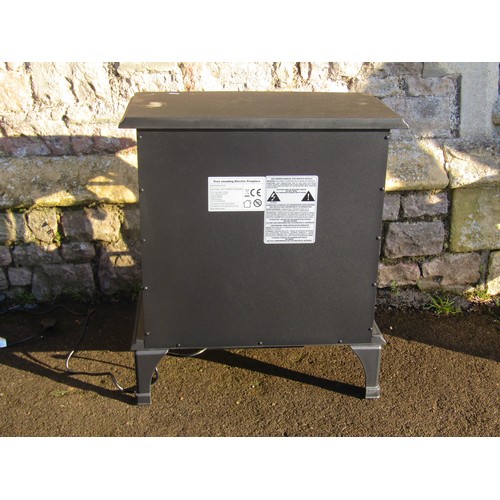 1040 - A Costway modern electric fire in the form of a mock small modern burning stove