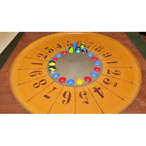 769 - Vintage games - Halma, numbers in colour, memory game, marbles and wooden jeu de la boule / roulette... 