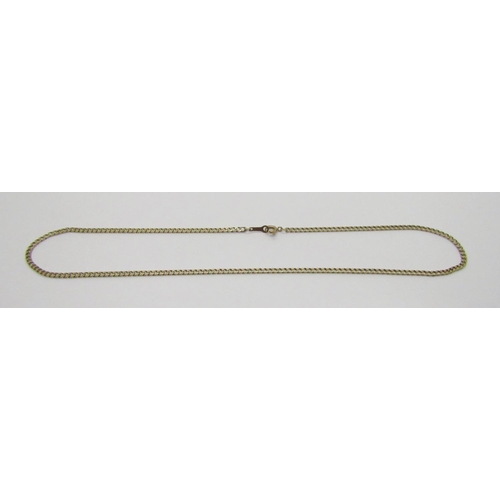 328 - 9ct curb link chain necklace, 41cm L approx, 4.4g