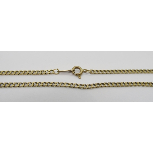 328 - 9ct curb link chain necklace, 41cm L approx, 4.4g