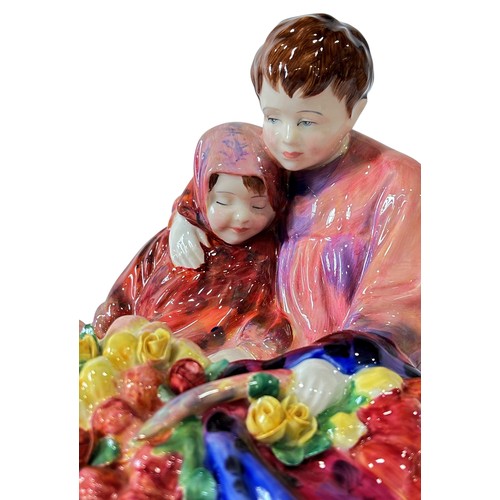 27 - A Royal Doulton Porcelain figure group - ‘The Flower Sellers Children’, HN1342, 21cm high