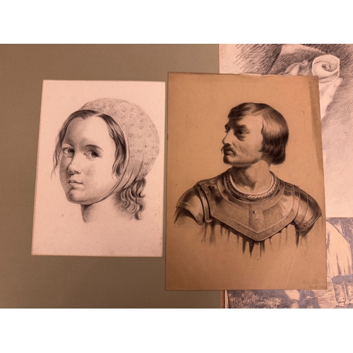 2001 - A collection of 19th century drawings and paintings (some signed and inscribed including Emily Parry... 