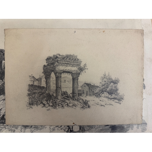 2005 - A large group of 18th and 19th century drawings and watercolours of country scenes, landscapes and r... 