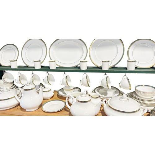 1 - A Royal Doulton Clarendon pattern porcelain dinner, tea and coffee service with eight place settings... 