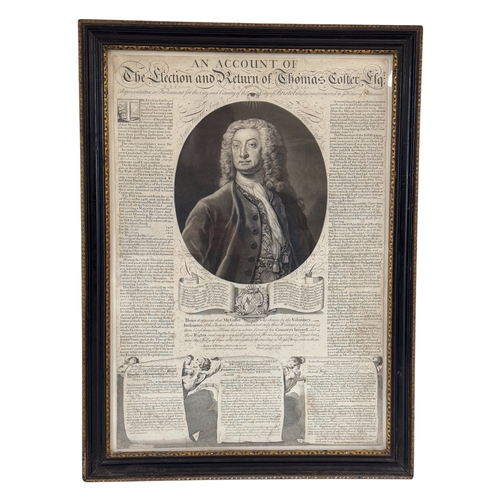 2010 - 'An Account of The Election and Return of Thomas Coster Esq.' mezzotint portrait of Thomas Esq. by J... 