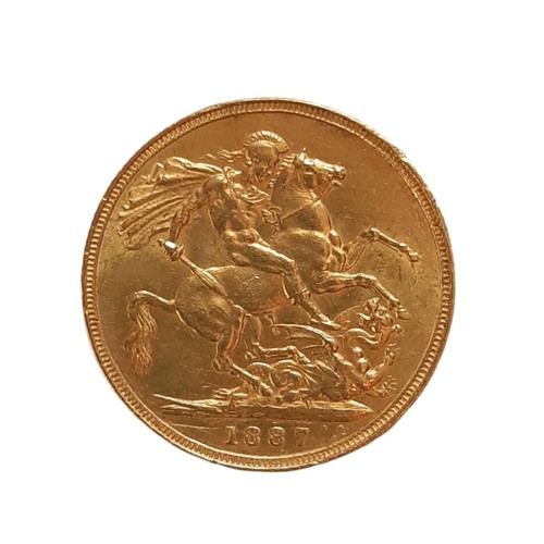 80 - Victoria, 1837-1901. 1887 Full gold Sovereign. (1 coin)