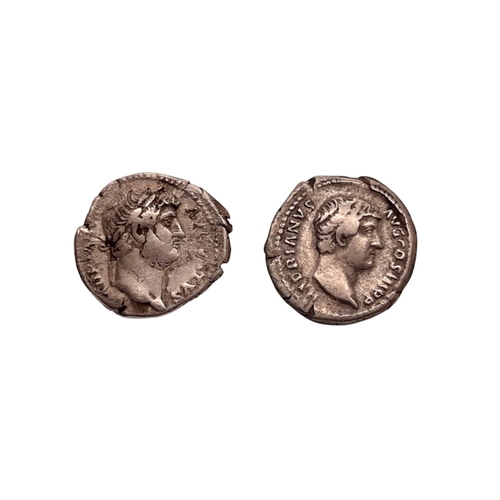 24 - Roman Empire. Hadrian, 117-138 AD. AR Denarius. Rome mint. (2 coins)