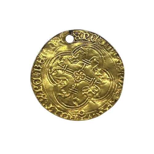 44 - France, Louis XI 1461-1483. A drilled gold Ecu d'Or à la Couronne (circa 1461-74) 3.1g. (one coin)