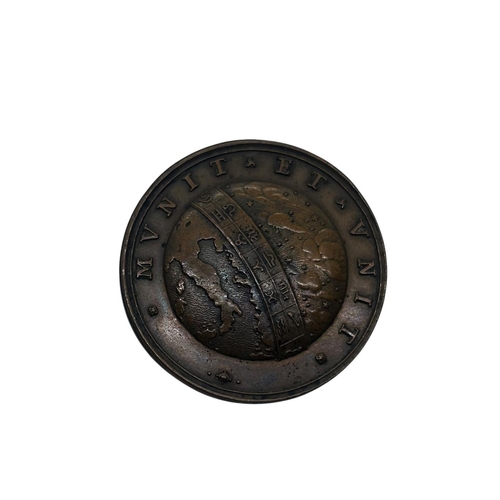 49 - Italy (papal state) 17th century. A bronze medallion, commemorating the papacy of Pope Alexander VII... 