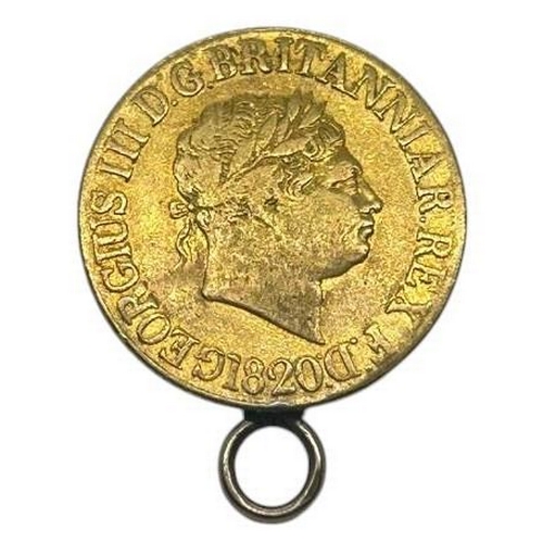 61 - George III, 1760-1820. 1820 Full gold Sovereign (pendant mounted) (1 coin)