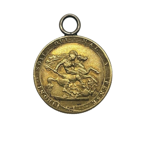 61 - George III, 1760-1820. 1820 Full gold Sovereign (pendant mounted) (1 coin)