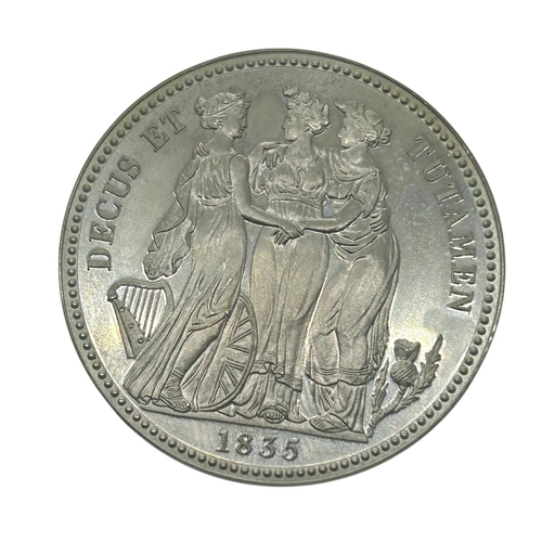 63 - William IV 1830-37. An ‘1835 Three Graces’ silver Crown (fantasy coin) 28g, 37mm. (1 coin).