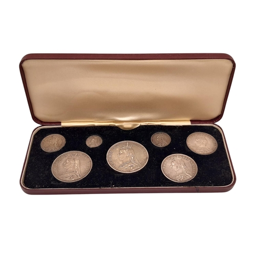 83 - Victoria, 1837-1901. An 1887 Jubilee specimen seven-coin set, in original case of issue.