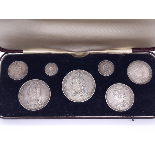 83 - Victoria, 1837-1901. An 1887 Jubilee specimen seven-coin set, in original case of issue.