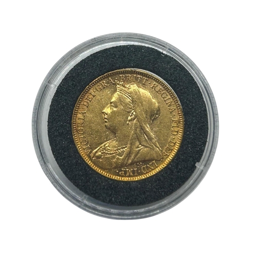 97 - Victoria, 1837-1901. 1895 Full gold Sovereign, in loose capsule case. (1 coin)