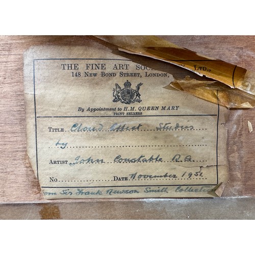 185 - Attributed to John Constable R.A. (1776-1837) - Three Cloud Studies, oil on paper, with The Fine Art... 