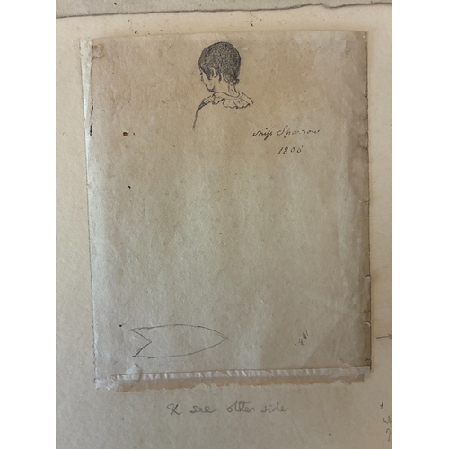 186 - Cornelius Varley (1781-1873) - Two drawings of children of the Sparrow family to include: 'Master Sp... 